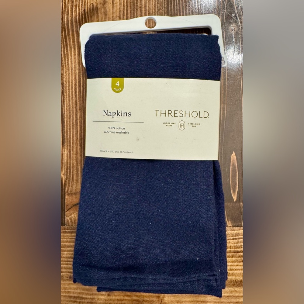 Threshold Dark‎ Blue Cotton Napkins Set of 4